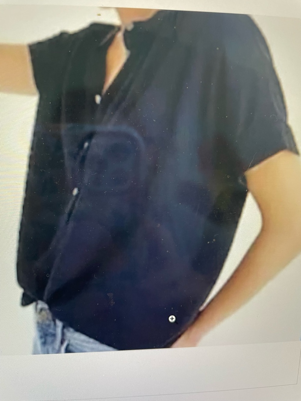 JCREW Point Sur premium collection navy blouse